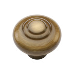 M Marcus Heritage Brass Bead Design Round Wardrobe Knob 38mm 